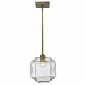 Homeroots 11.75 x 9.75 x 9.75 in. Loft 1-Light Brass Pendant 398201